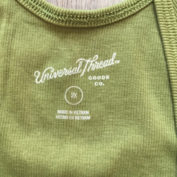 NWT 2X spaghetti strap top vintage green - Picture 4 of 5